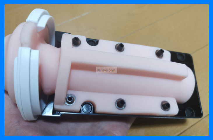 The Clover β sleeve taken out of its case, showing its side holes
