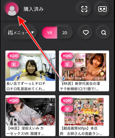 The purchased videos in the 4D Media Player phone app