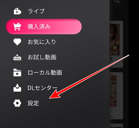The 4D Media Player menu with Settings highlighted